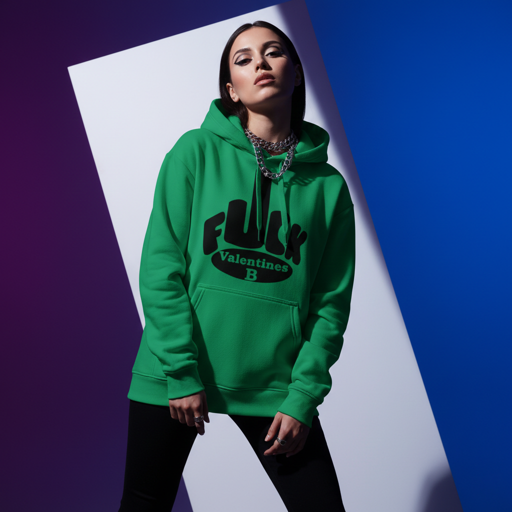 GREEN “F*CK VALENTINES” HOODIE