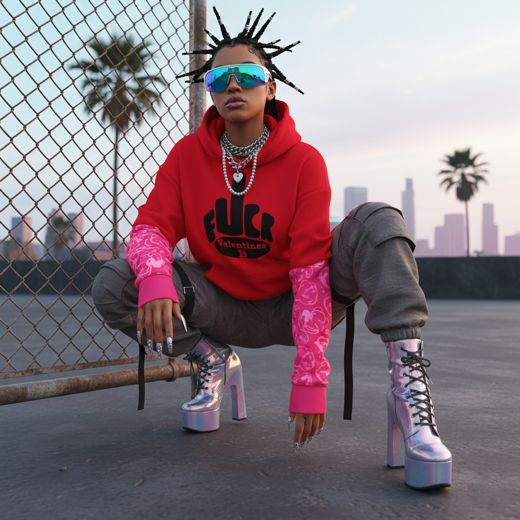 RED “F*CK VALENTINES” HOODIE